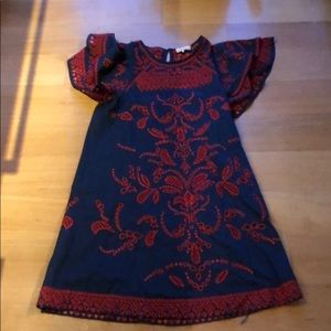 Parker navy/red eyelet  dress. Size XS